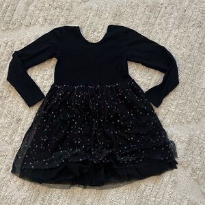 Hanna Andersson Black Dress with Colorful Dots